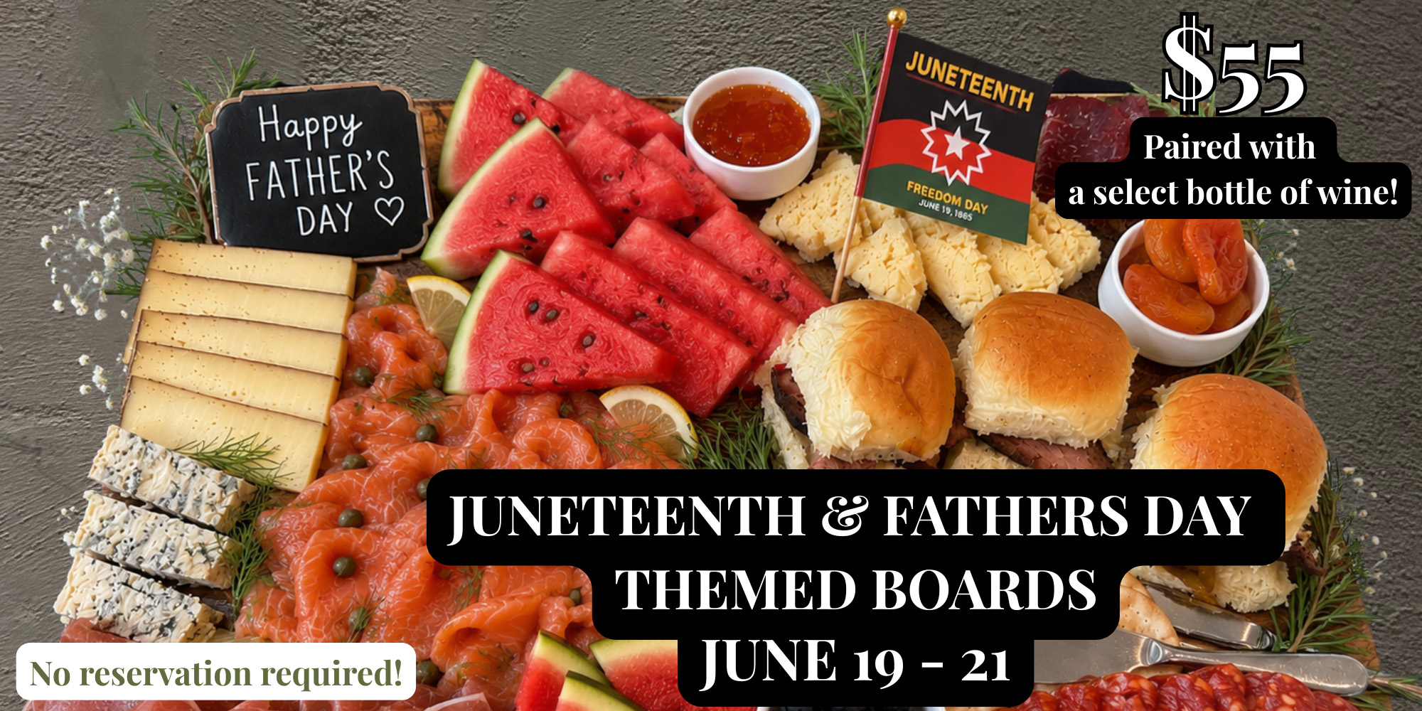 Juneteenth & Father's Day themed boards, June 19-21
